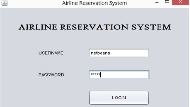 airline reservation system project in java netbeans